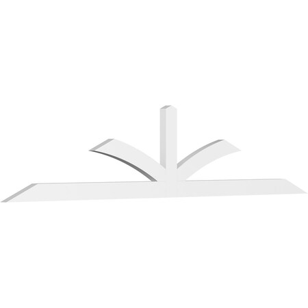 Ekena Millwork Richland Architectural Grade PVC Gable Bracket, 108"W x 22 1/2"H x 2"D x 4"F, 5/12 Pitch GBP108X23X0204RIC00